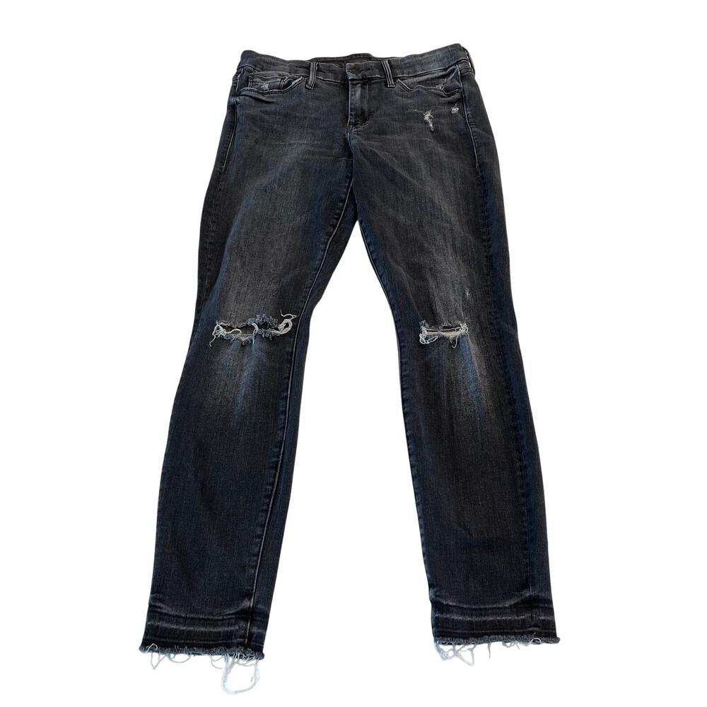 Mother Denim Undone‎ Hem Looker Ankle Jeans in Stealing Shadows size 28 - Picture 3 of 14